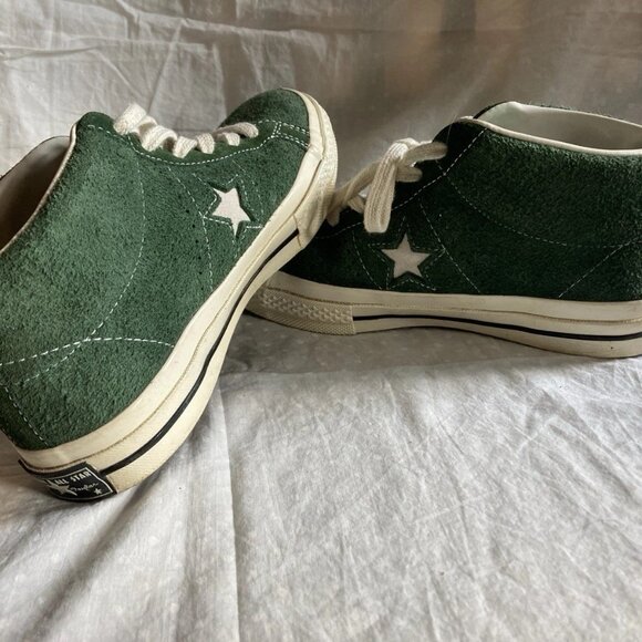 Converse One Star Mid Suede sneakers in a Ox green color Rare!! W 6.5/ M 4.5 - Picture 3 of 9